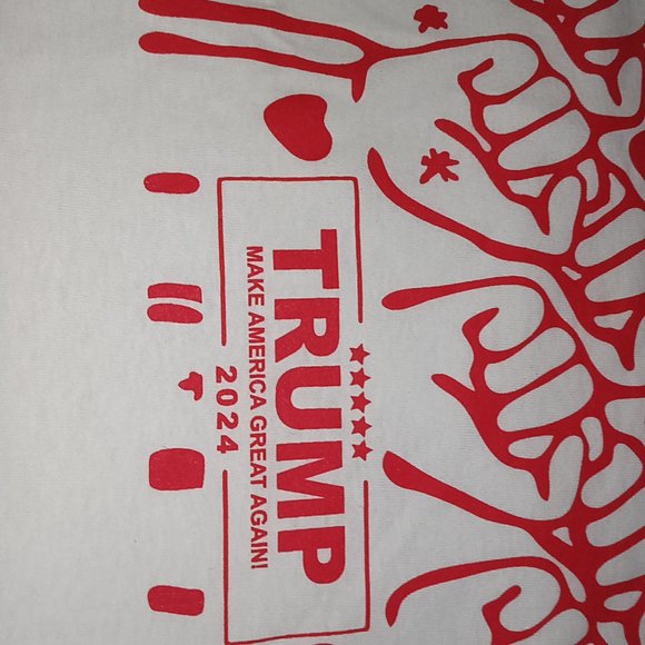 TRUMP 2024 Tee Shirt Red Print on White tees S,M,L,XL - Picture 2 of 3